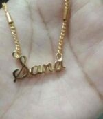 My Name Pendant Necklace Customized Name Pendant Charm Gold Plated Brass Customized Pendant Necklace